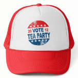 Vote Tea Party 2012 Vintage Button Hat