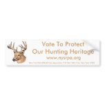 Vote To Protect Our Hunting Heritage Bumper Sticker