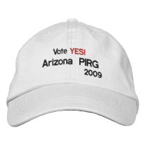 Vote, YES!, Arizona PIRG, 2009 Embroidered Baseball Caps