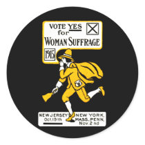 Vote Yes! Womens Suffrage 1915 Round Stickers