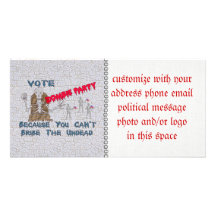 VOTE ZOMBIE PARTY PHOTO CARDS