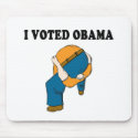 Voted Obama Head Up Ass mousepads