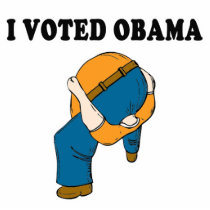 Voted Obama Head Up Ass Photo Cutouts