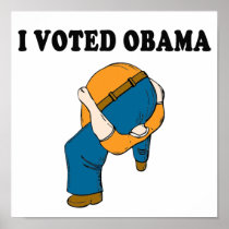 Voted Obama Head Up Ass Print