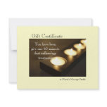 Votive Candles Gift Certificate invitations