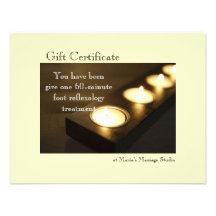 Votive Candles Gift Certificate Custom Announcements