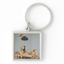 Votive chariot with an anthropomorphic divinity keychain