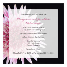 Vow Renewal Invitation -- Gerbera Daisy Invitation