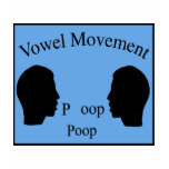 Vowel Movement - Blue t-shirts