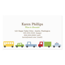 Vroom Vroom Cars Mummy Cards Business Cards