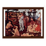 Vulcan (Hephaestus) And Aeolus By Piero Di Cosimo Post Card
