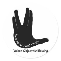 Vulcan Objectivist Stickers