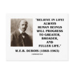 W.E.B. Du Bois Believe In Life Always Progress postcards