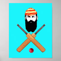 W G Grace Vintage Cricketer Posters