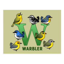 W is for Warbler Postcards