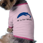 W is for Whale pet clothing