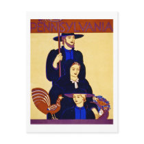 W.P.A. Pennsylvania Travel Poster Vintage Post Card