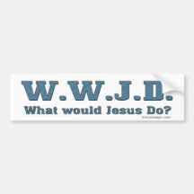 W.W.J.D. BUMPER STICKER