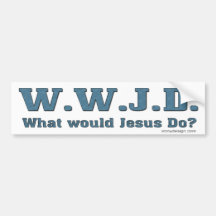 W.W.J.D. BUMPER STICKERS