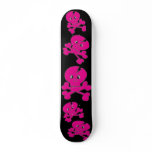 Wacky Pink Skull Skateboard