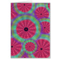 Wacky Sunshine Watermelon Mandala Note Card
