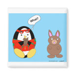 Waddles' Chocolate Bunny Magnet