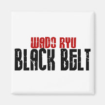 Wado Ryu Black Belt Karate Refrigerator Magnets