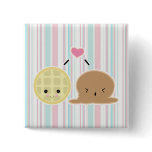 waffle and ice cream love buttons