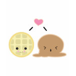 waffle and ice cream love t-shirts