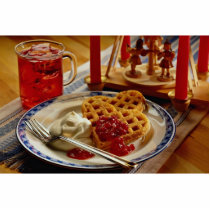 Waffles and beverage cut outs