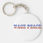 Wage Peace  (Red white & blue version) Keychains
