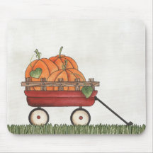 Wagon full of Pumpkins Mouse Pads