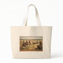 Wagon Train vintage painting Bag