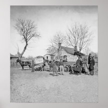 Wagons and camera of Sam A Cooley Photographer Print