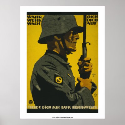 Wahr Dich - German World War I Poster by RetroCommunications