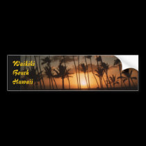 Waikiki Beach Hawaii bumper stickers