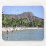 Waikiki Beach Kuhio Beach Diamond Head Hawaii mousepads