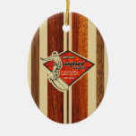 Waimea Bay Vintage Surfboard Ornament