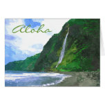 Waipio Valley Waterfall Card
