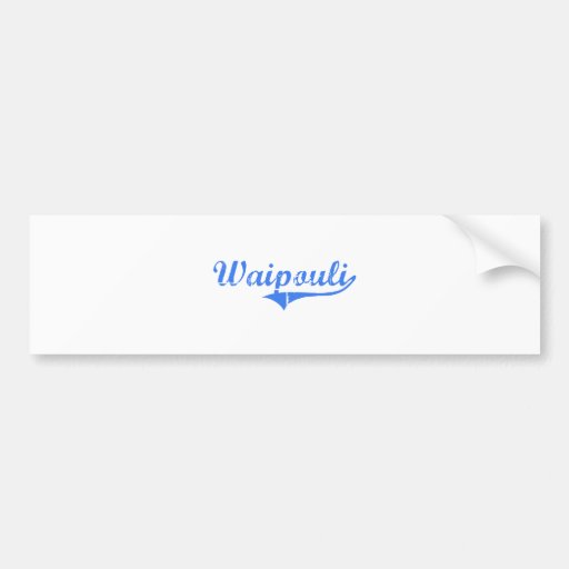Waipouli Hawaii Classic Design Bumper Sticker