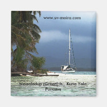 Waisaladup (Green) Island, Kuna Yala, Panama Fridge Magnets