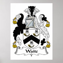 Waite Family Crest Poster