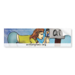 Waiting for art bumper sticker
