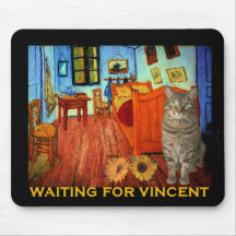 Waiting for Vincent Van Gogh Mouse Mats