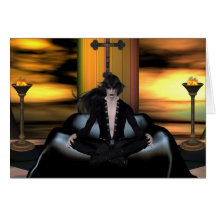 Waiting - Halloween/Vampire/Goth Greeting Card