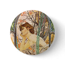 Waiting Woman Pinback Buttons