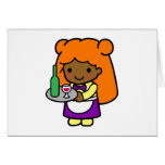 Waitress 1 greeting card