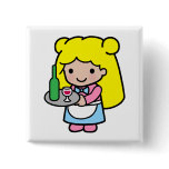 Waitress Pinback Buttons