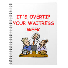 waitress joke spiral note book