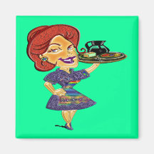 WAITRESS Square Magnet